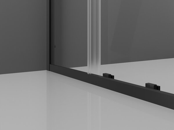 Mexen Exo cabina doccia scorrevole 100 x 80 cm, trasparente, nero - 8151-100-080-70-00