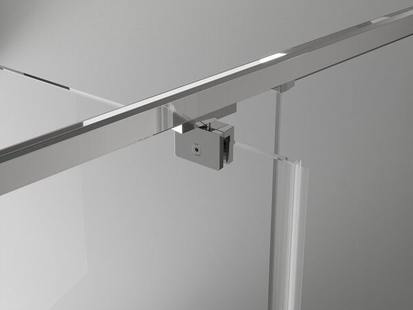 Mexen Exo-BR cabina doccia a battente 90 x 90 cm, trasparente, cromato - 8181-090-090-01-00