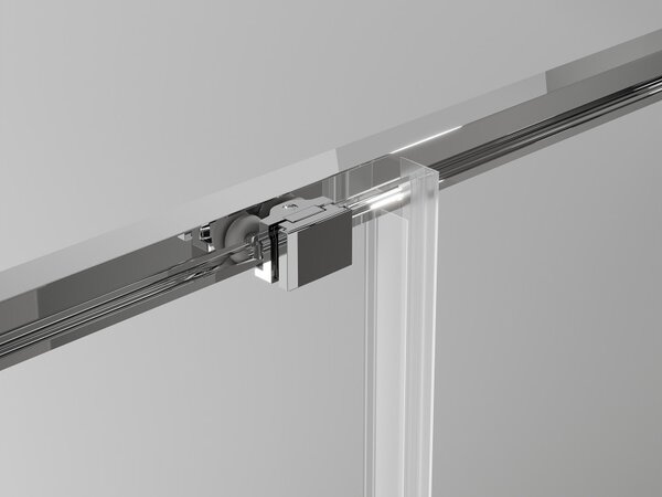Mexen Exo-S Duo cabina doccia quadrata scorrevole 90 x 90 cm, trasparente, cromo - 8111-090-090-01-00