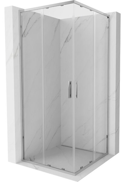 Mexen Exo-S Duo cabina doccia quadrata scorrevole 90 x 90 cm, trasparente, cromo - 8111-090-090-01-00