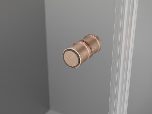 Mexen Mist-F Duo cabina doccia pieghevole 80 x 80 cm, trasparente, rame spazzolato - 8A6-080L-080P-65-00