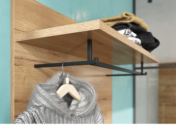 Pannello appendiabiti in rovere decorato in colore naturale Fremont - Germania