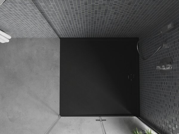 Mexen Amon piatto doccia quadrato SMC 100 x 100 cm, nero - 4F701010
