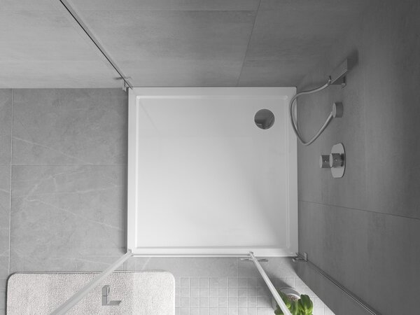 Mexen Flow piatto doccia quadrato slim 75 x 75 cm, bianco lucido - 46S107575