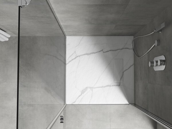 Mexen Hugo piatto doccia quadrato SMC 90 x 90 cm, pietra bianca - 42159090