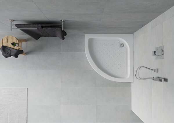 Mexen Rio piatto doccia semicircolare 70 x 70 cm, bianco - 47107070