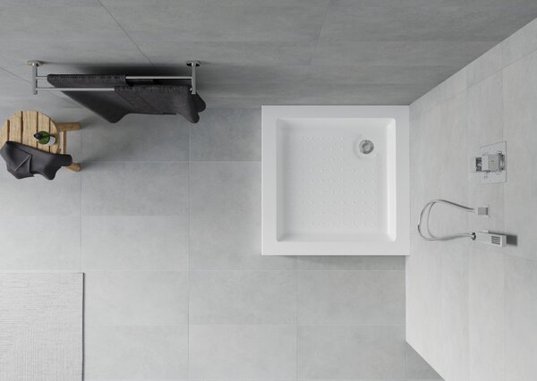 Mexen Rio piatto doccia quadrato 80 x 80 cm, bianco - 45108080