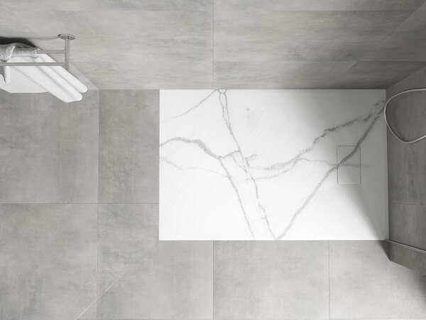 Mexen Hugo piatto doccia rettangolare SMC 100 x 80 cm, pietra bianca - 42158010