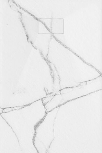 Mexen Hugo piatto doccia rettangolare SMC 100 x 80 cm, pietra bianca - 42158010