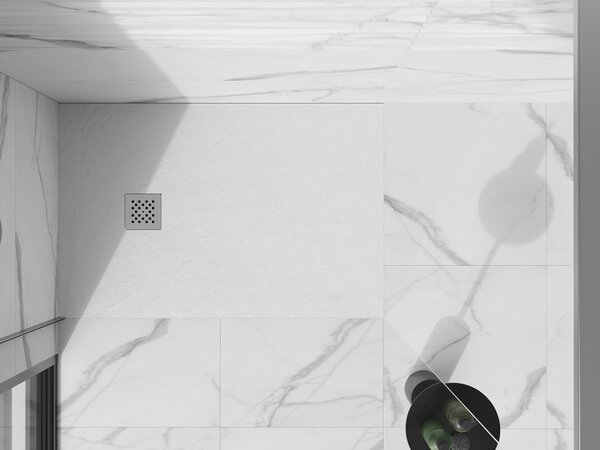 Mexen Stone+ piatto doccia in composito rettangolare 90 x 80 cm, bianco - 44108090