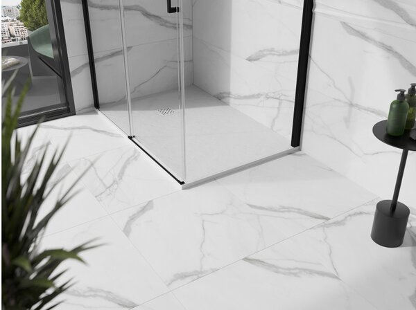 Mexen Stone+ piatto doccia in composito rettangolare 90 x 80 cm, bianco - 44108090