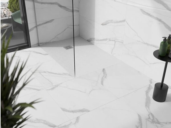 Mexen Stone+ piatto doccia in composito rettangolare 90 x 80 cm, bianco - 44108090