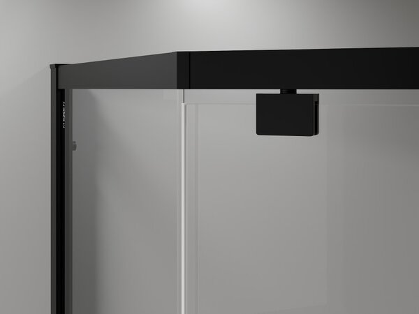 Mexen Exo cabina doccia pentagonale 90 x 90 cm, trasparente, nera - 812-090-090-70-00
