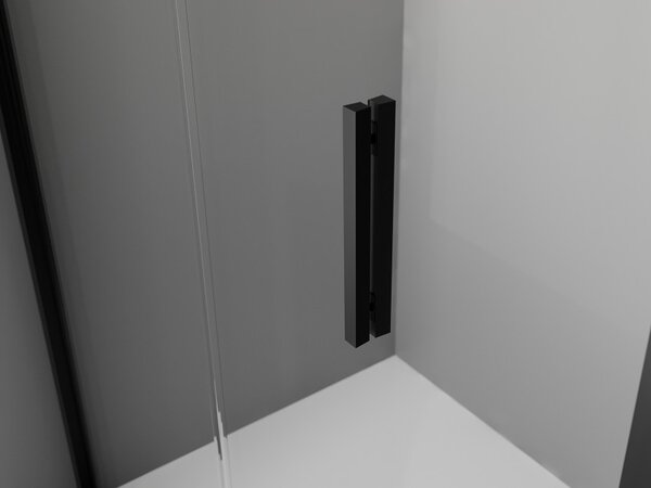 Mexen Exo cabina doccia pentagonale 90 x 90 cm, trasparente, nera - 812-090-090-70-00