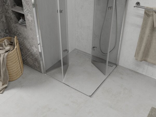 Mexen Lima Duo cabina doccia pieghevole 90 x 90 cm, trasparente, cromo - 856-090-090-02-00