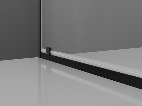 Mexen Exo cabina doccia apribile 90 x 90 cm, trasparente, nera - 8181-090-090-70-00