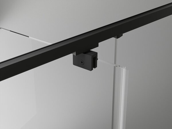 Mexen Exo cabina doccia apribile 90 x 90 cm, trasparente, nera - 8181-090-090-70-00