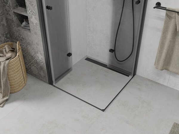 Mexen Lima Duo cabina doccia pieghevole 80 x 80 cm, trasparente, nero - 856-080-080-70-00-02