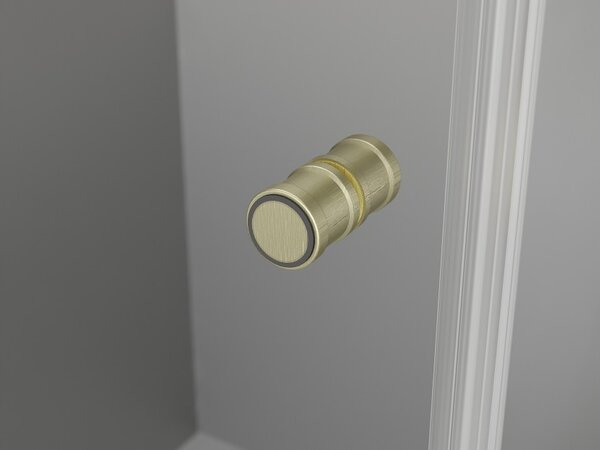 Mexen Mist-F Duo cabina doccia pieghevole 90 x 90 cm, trasparente, oro spazzolato - 8A6-090L-090P-55-00