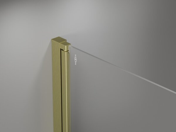Mexen Mist-F Duo cabina doccia pieghevole 90 x 90 cm, trasparente, oro spazzolato - 8A6-090L-090P-55-00