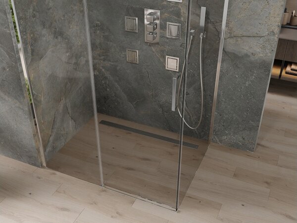 Mexen Omega cabina doccia scorrevole 100 x 80 cm, trasparente, cromo - 825-100-080-01-00