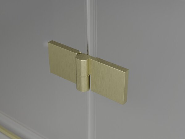 Mexen Mist-F Duo cabina doccia pieghevole 90 x 90 cm, trasparente, oro spazzolato - 8A6-090L-090P-55-00