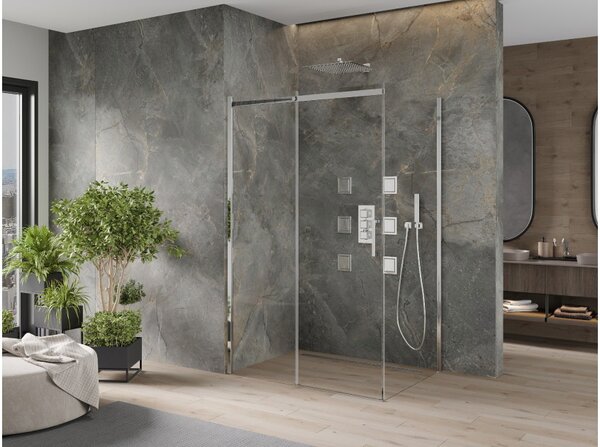 Mexen Omega cabina doccia scorrevole 100 x 80 cm, trasparente, cromo - 825-100-080-01-00