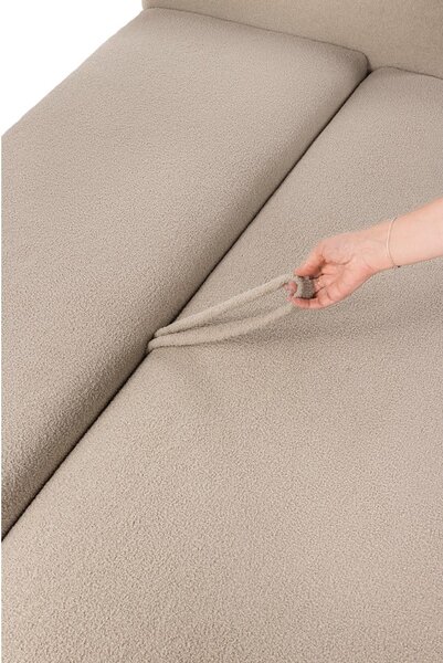 Divano beige allungabile con rivestimento in bouclé 247 cm Quinoa – Bonami Selection