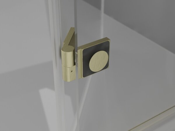 Mexen Mist-F Duo cabina doccia pieghevole 90 x 90 cm, trasparente, oro spazzolato - 8A6-090L-090P-55-00
