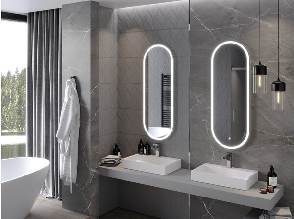 Mexen Bono specchio da bagno retroilluminato 45 x 120 cm, LED 6000K, antiappannamento - 9816-045-120-611-00