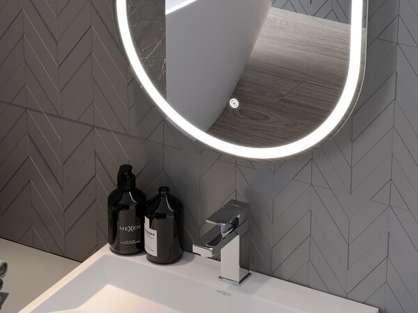 Mexen Bono specchio da bagno retroilluminato 45 x 120 cm, LED 6000K, antiappannamento - 9816-045-120-611-00