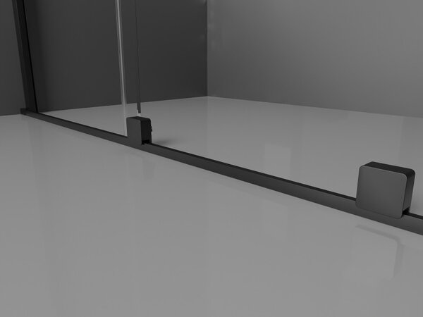 Mexen Velar L Duo cabina doccia scorrevole 100 x 90 cm, trasparente, nero - 871-100-090-02-03-70