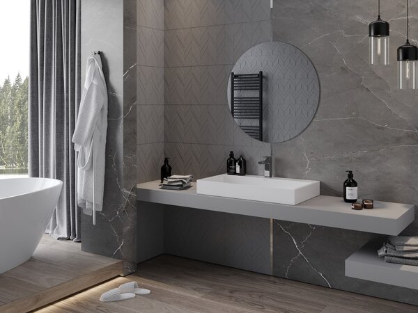 Mexen Alto lucido specchio da bagno rotondo 80 cm - 9853-080-080-000-00