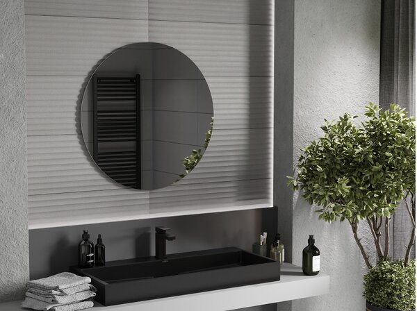 Mexen Alto lucido specchio da bagno rotondo 80 cm - 9853-080-080-000-00