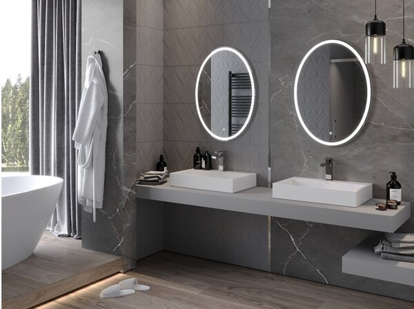 Mexen Elz specchio da bagno retroilluminato 60 x 80 cm, LED 6000K, antinebbia - 9802-060-080-611-00