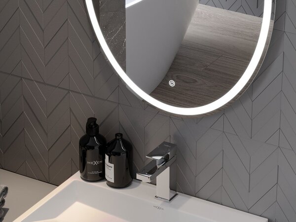 Mexen Elz specchio da bagno retroilluminato 60 x 80 cm, LED 6000K, antinebbia - 9802-060-080-611-00