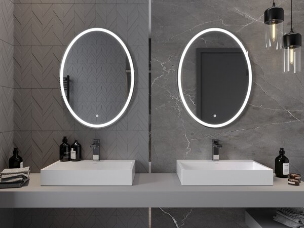Mexen Elz specchio da bagno retroilluminato 60 x 80 cm, LED 6000K, antinebbia - 9802-060-080-611-00
