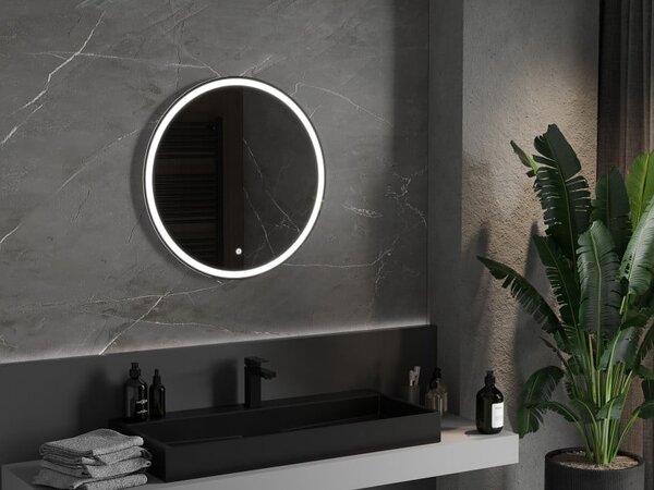 Mexen Gobi specchio da bagno retroilluminato, rotondo 70 cm, LED 6000K, antiappannamento - 9801-070-070-611-00