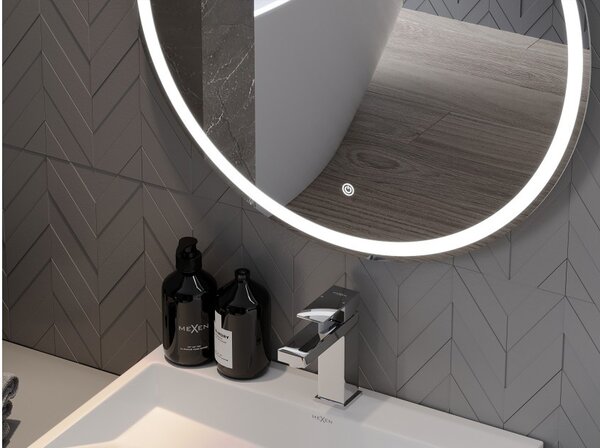 Mexen Gobi specchio da bagno retroilluminato, rotondo 70 cm, LED 6000K, antiappannamento - 9801-070-070-611-00