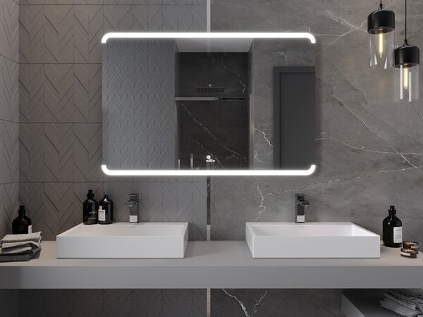 Mexen Nida specchio da bagno retroilluminato 120 x 80 cm, LED 6000K, antiappannamento - 9806-120-080-611-00