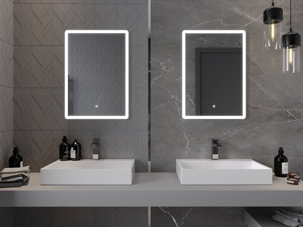Mexen Navia specchio da bagno retroilluminato 50 x 70 cm, LED 6000K, antiappannamento - 9803-050-070-611-00