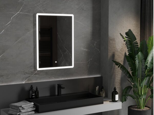 Mexen Navia specchio da bagno retroilluminato 60 x 80 cm, LED 6000K, anti-appannamento - 9803-060-080-611-00