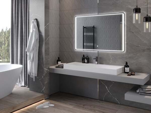 Mexen Zusa specchio da bagno retroilluminato 120 x 80 cm, LED 6000K, antiappannamento - 9808-120-080-611-00