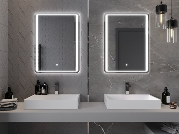 Mexen Zusa specchio da bagno retroilluminato 60 x 80 cm, LED 6000K, antiappannamento - 9808-060-080-611-00