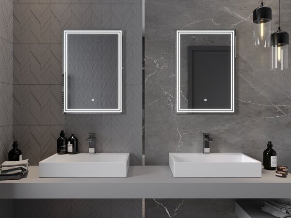 Mexen Taco specchio da bagno retroilluminato 50 x 70 cm, LED 6000K, antiappannamento - 9805-050-070-611-00