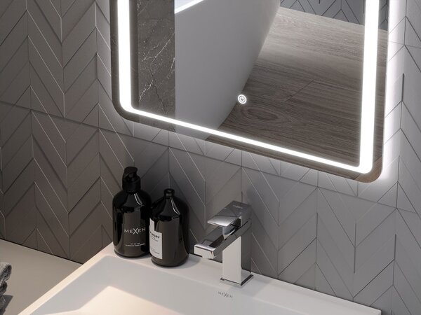 Mexen Zusa specchio da bagno retroilluminato 60 x 80 cm, LED 6000K, antiappannamento - 9808-060-080-611-00
