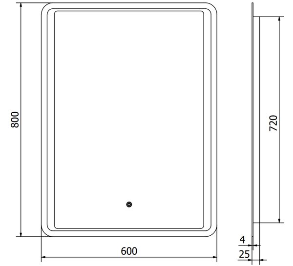 Mexen Zusa specchio da bagno retroilluminato 60 x 80 cm, LED 6000K, antiappannamento - 9808-060-080-611-00
