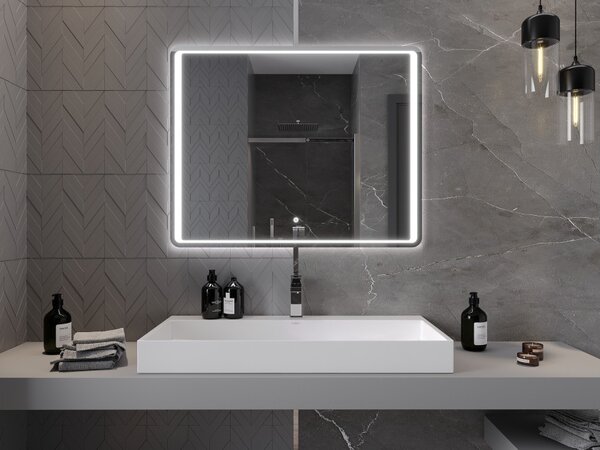 Mexen Zusa specchio da bagno retroilluminato 100 x 80 cm, LED 6000K, antiappannamento - 9808-100-080-611-00