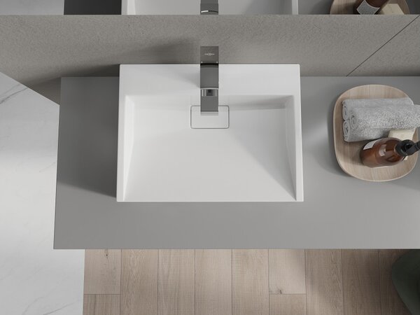 Mexen Ava lavabo da appoggio in conglomerato 1/O 50 x 38 cm, bianco - 23015001