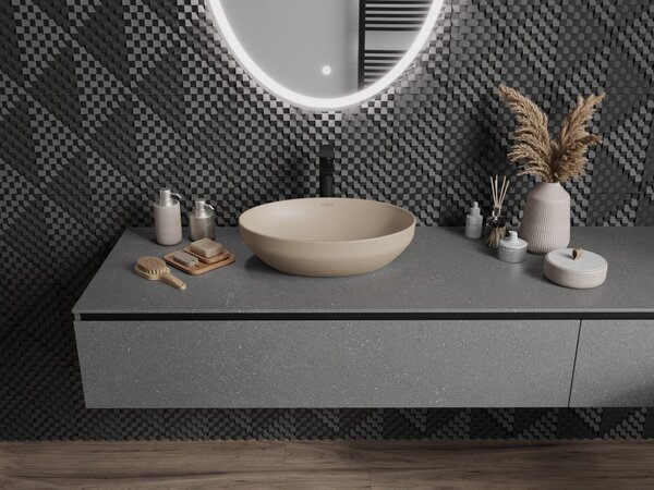 Mexen Cornelia lavabo da appoggio 50 x 37 cm, cappuccino opaco - 21885064